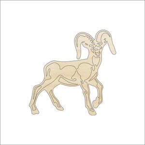 Goat - Laser Cut Out Unfinished Wood Craft Shape ANML57 Goat - Laser Cut Out Unfinished Wood Craft Shape ANML57