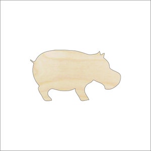Hippo - Laser Cut Out Unfinished Wood Craft Shape HIP6 Hippo - Laser Cut Out Unfinished Wood Craft Shape HIP6