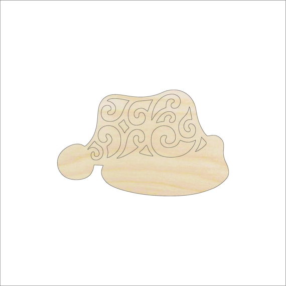 Hat Santa - Laser Cut Out Unfinished Wood Craft Shape XMS35 Hat Santa - Laser Cut Out Unfinished Wood Craft Shape XMS35