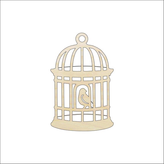 Birdcage - Laser Cut Out Unfinished Wood Craft Shape CAG2 Birdcage - Laser Cut Out Unfinished Wood Craft Shape CAG2