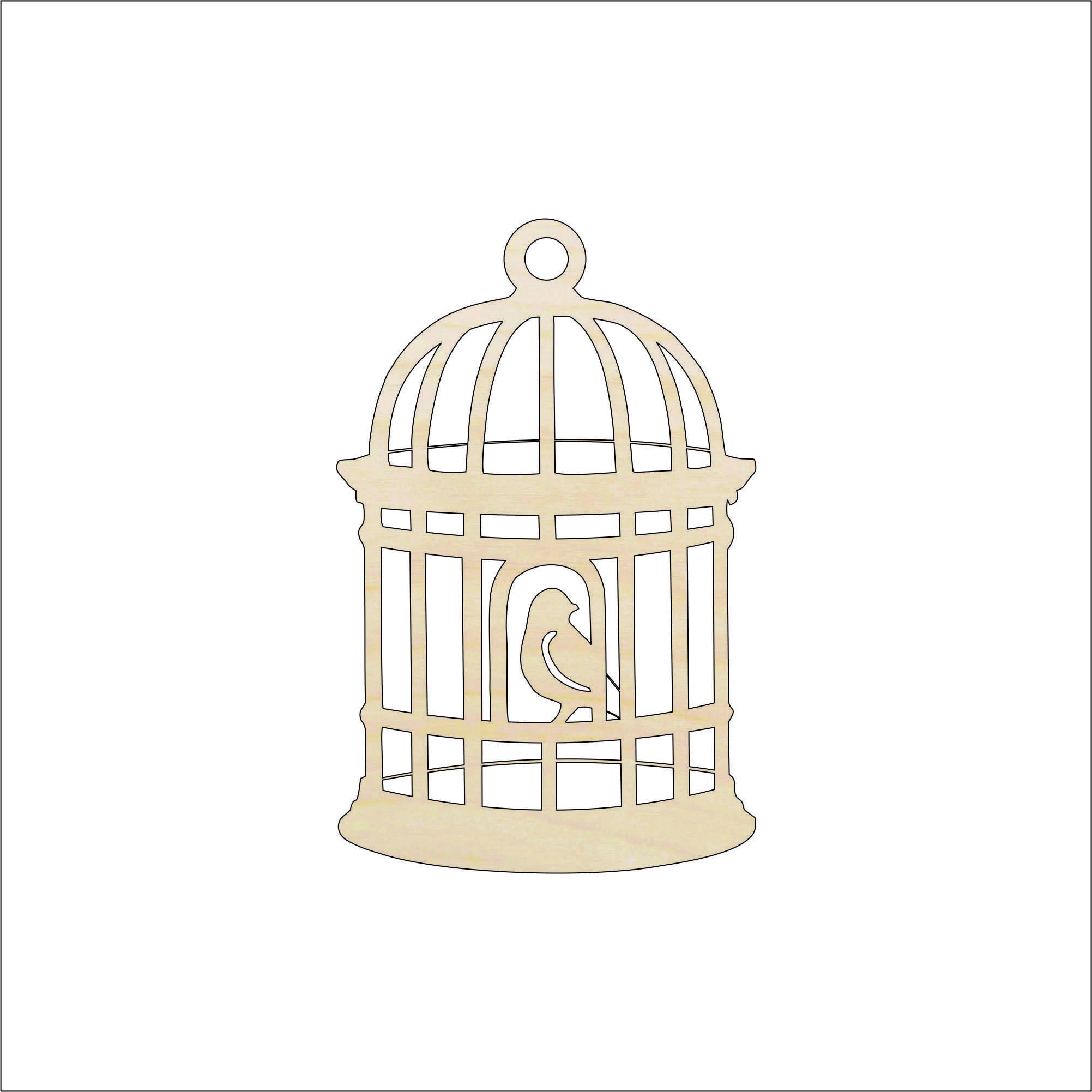 Birdcage - Laser Cut Out Unfinished Wood Craft Shape CAG2 Birdcage - Laser Cut Out Unfinished Wood Craft Shape CAG2