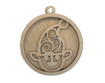 3D Ornament Elf 3 Pieces Laser Cut Out Unfinished ORN102 3D Ornament Elf 3 Pieces Laser Cut Out Unfinished ORN102