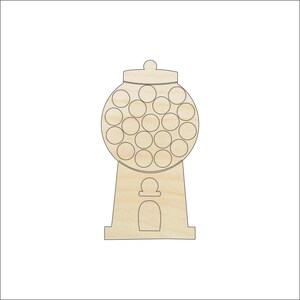 Dessert Gumball Machine - Laser Cut Out Unfinished Wood Craft Shape FOD22 Dessert Gumball Machine - Laser Cut Out Unfinished Wood Craft Shape FOD22
