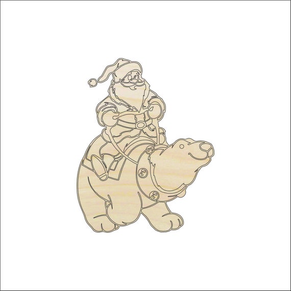 Santa Claus - Laser Cut Out Unfinished Wood Craft Shape XMS154 Santa Claus - Laser Cut Out Unfinished Wood Craft Shape XMS154
