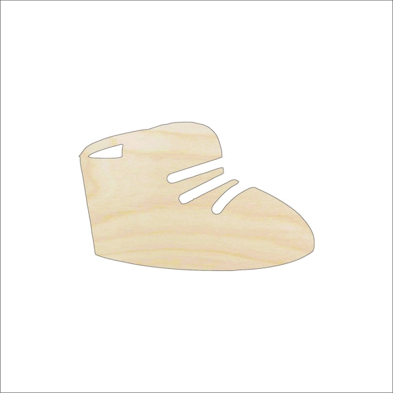 Baby Bootie - Laser Cut Out Unfinished Wood Craft Shape BBY4 Baby Bootie - Laser Cut Out Unfinished Wood Craft Shape BBY4
