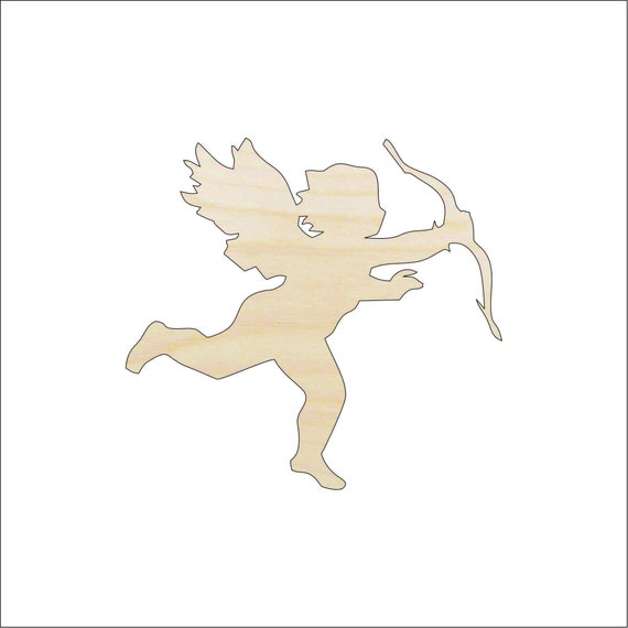Angel Cupid - Laser Cut Out Unfinished Wood Craft Shape VAL1 Angel Cupid - Laser Cut Out Unfinished Wood Craft Shape VAL1