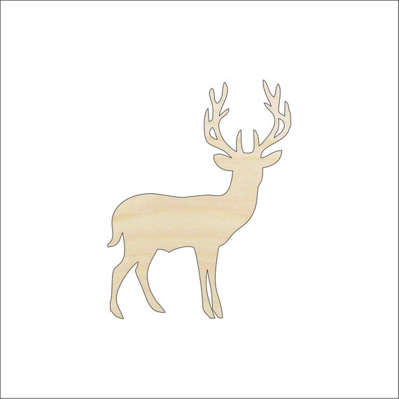 Deer - Laser Cut Out Unfinished Wood Craft Shape DER30 Deer - Laser Cut Out Unfinished Wood Craft Shape DER30
