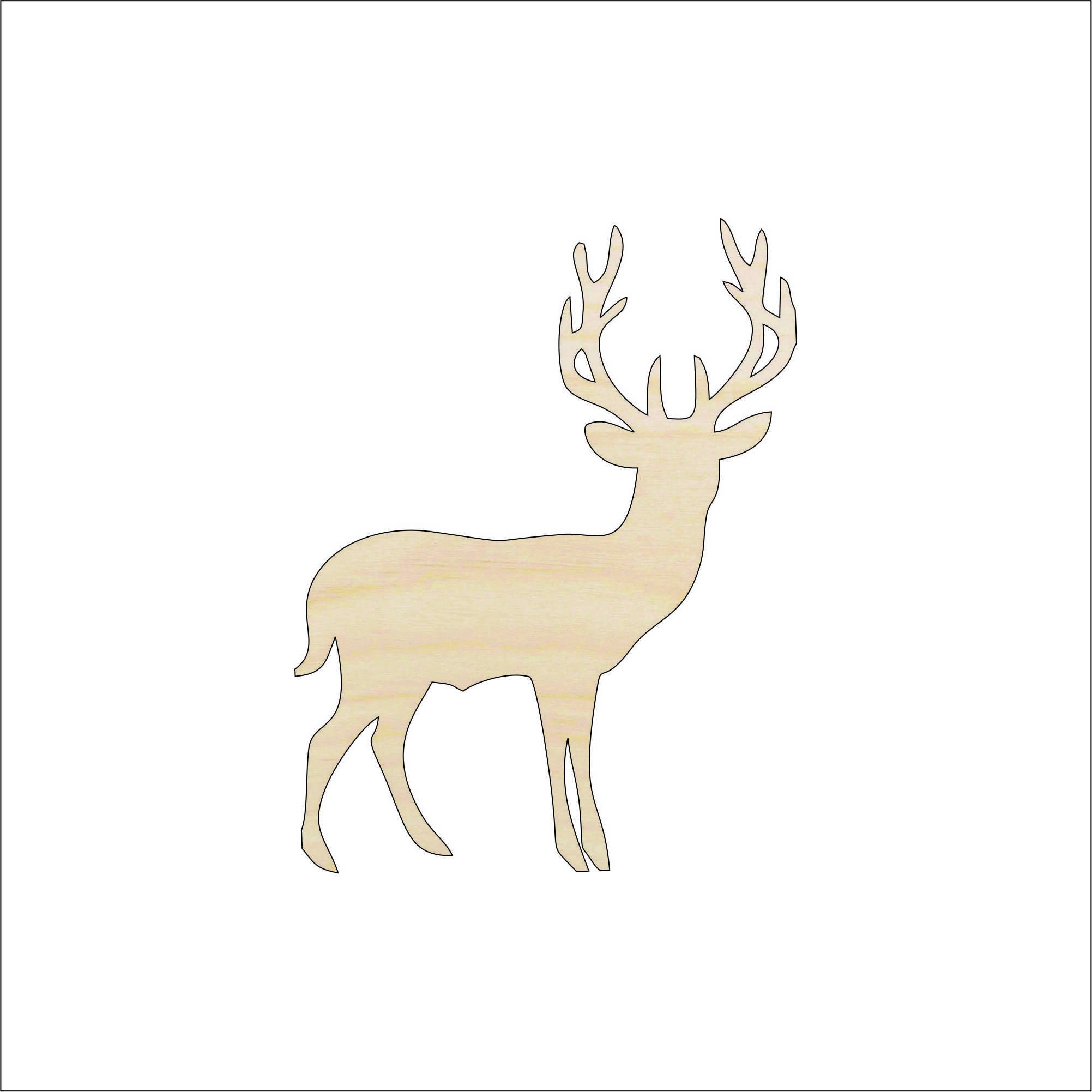 Deer - Laser Cut Out Unfinished Wood Craft Shape DER30 Deer - Laser Cut Out Unfinished Wood Craft Shape DER30