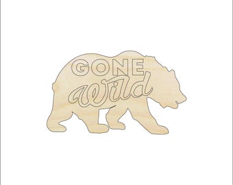 Bear - Laser Cut Out Unfinished Wood Craft Shape BER45 Bear - Laser Cut Out Unfinished Wood Craft Shape BER45