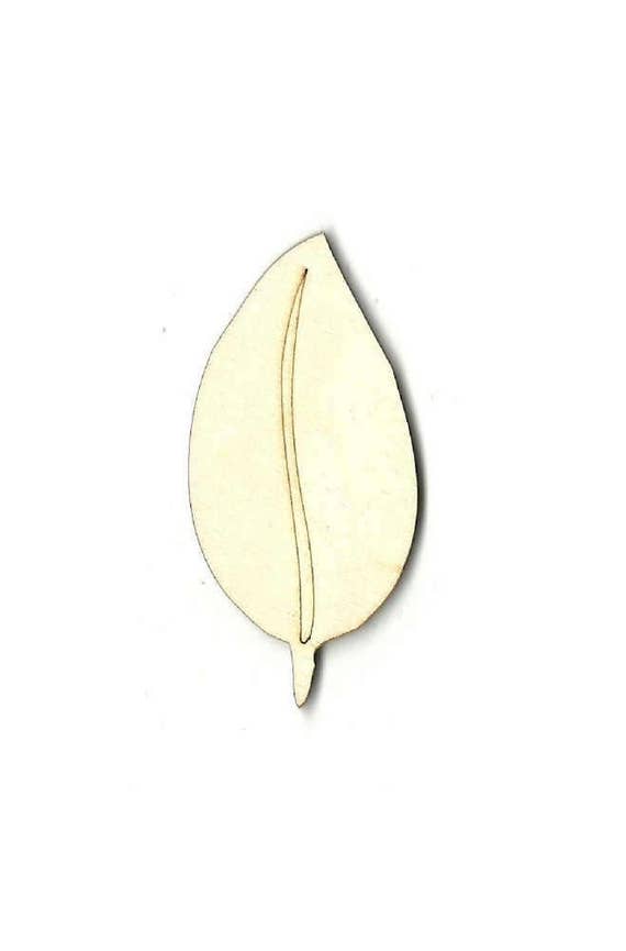 Leaf - Laser Cut Out Unfinished Wood Craft Shape LEF36 - The Wood Shape