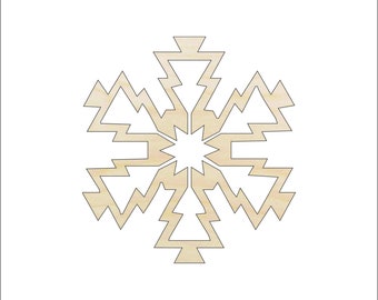 Snowflake - Laser Cut Out Unfinished Wood Craft Shape SNW60 Snowflake - Laser Cut Out Unfinished Wood Craft Shape SNW60