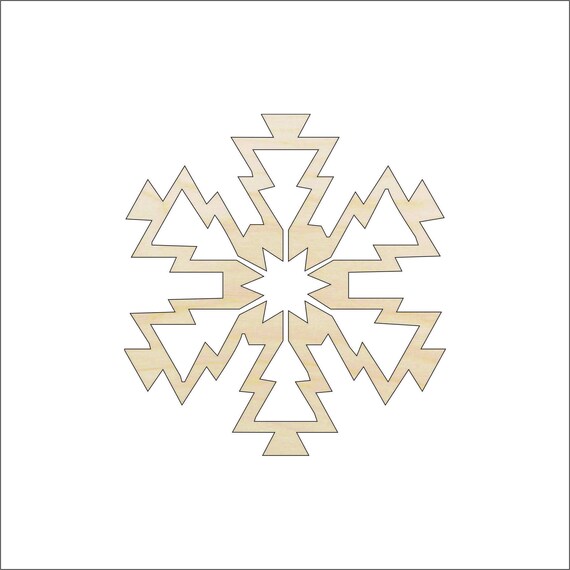 Snowflake - Laser Cut Out Unfinished Wood Craft Shape SNW60 Snowflake - Laser Cut Out Unfinished Wood Craft Shape SNW60