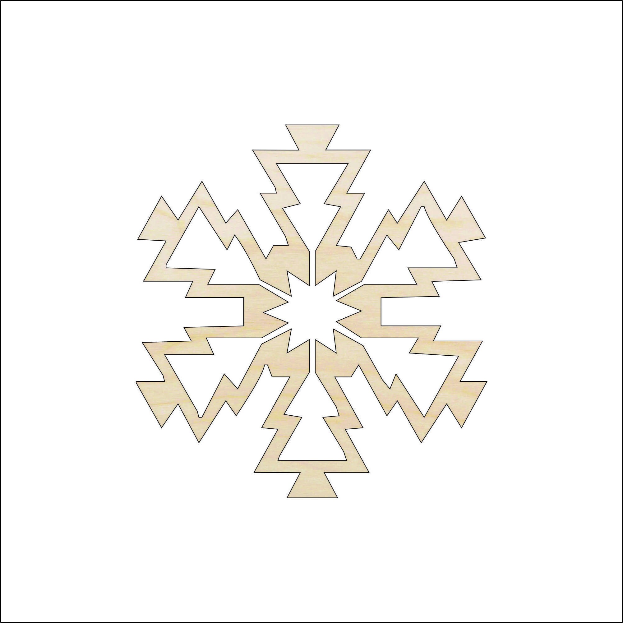 Snowflake - Laser Cut Out Unfinished Wood Craft Shape SNW60 Snowflake - Laser Cut Out Unfinished Wood Craft Shape SNW60