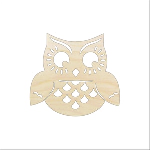 Bird Owl - Laser Cut Out Unfinished Wood Craft Shape BRD215 Bird Owl - Laser Cut Out Unfinished Wood Craft Shape BRD215