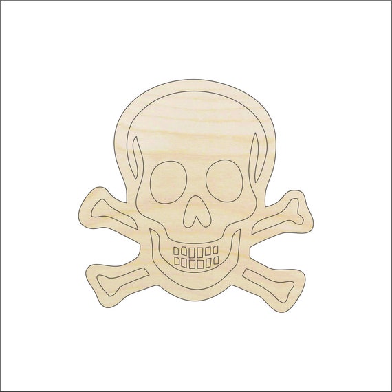 Skull - Laser Cut Out Unfinished Wood Craft Shape SKL7 Skull - Laser Cut Out Unfinished Wood Craft Shape SKL7