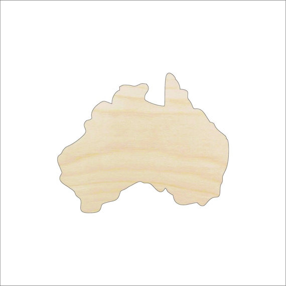 Country Australia - Laser Cut Out Unfinished Wood Craft Shape WLD51 Country Australia - Laser Cut Out Unfinished Wood Craft Shape WLD51