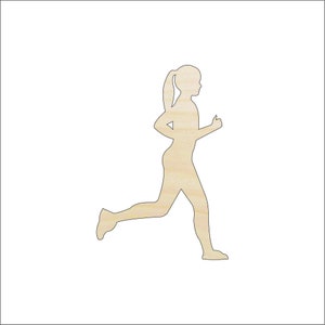Sport Running - Laser Cut Out Unfinished Wood Craft Shape SPT128 Sport Running - Laser Cut Out Unfinished Wood Craft Shape SPT128