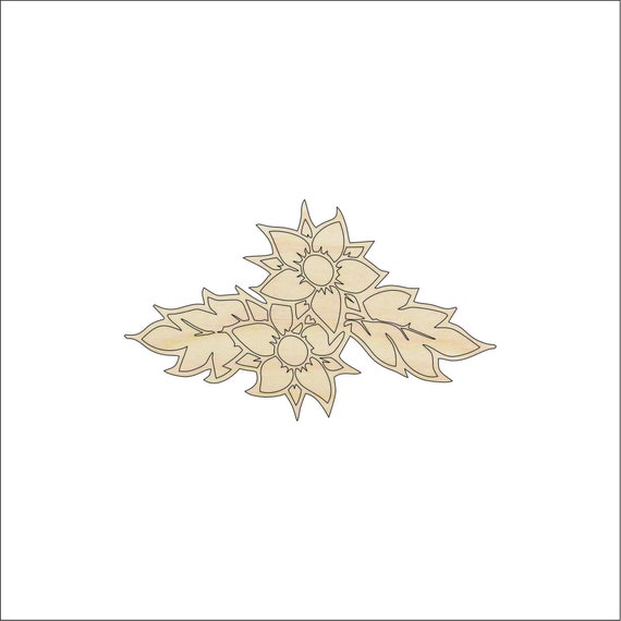 Flower - Laser Cut Out Unfinished Wood Craft Shape FLR39 Flower - Laser Cut Out Unfinished Wood Craft Shape FLR39