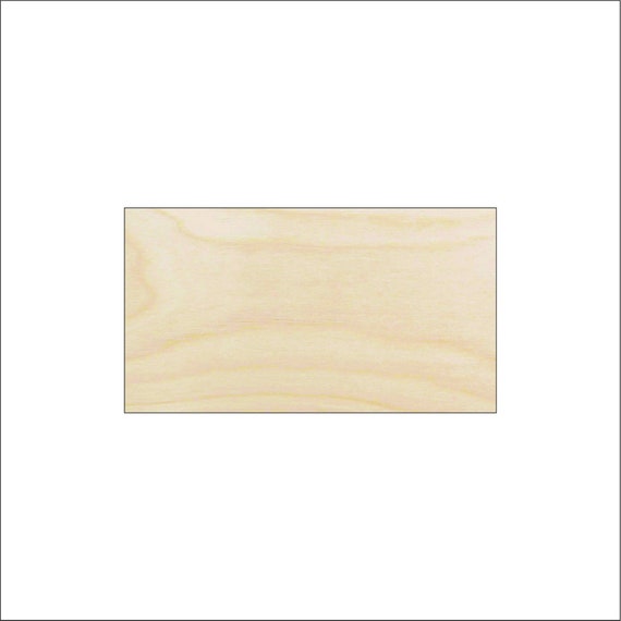 Rectangle - Laser Cut Out Unfinished Wood Craft Shape BSC11 Rectangle - Laser Cut Out Unfinished Wood Craft Shape BSC11