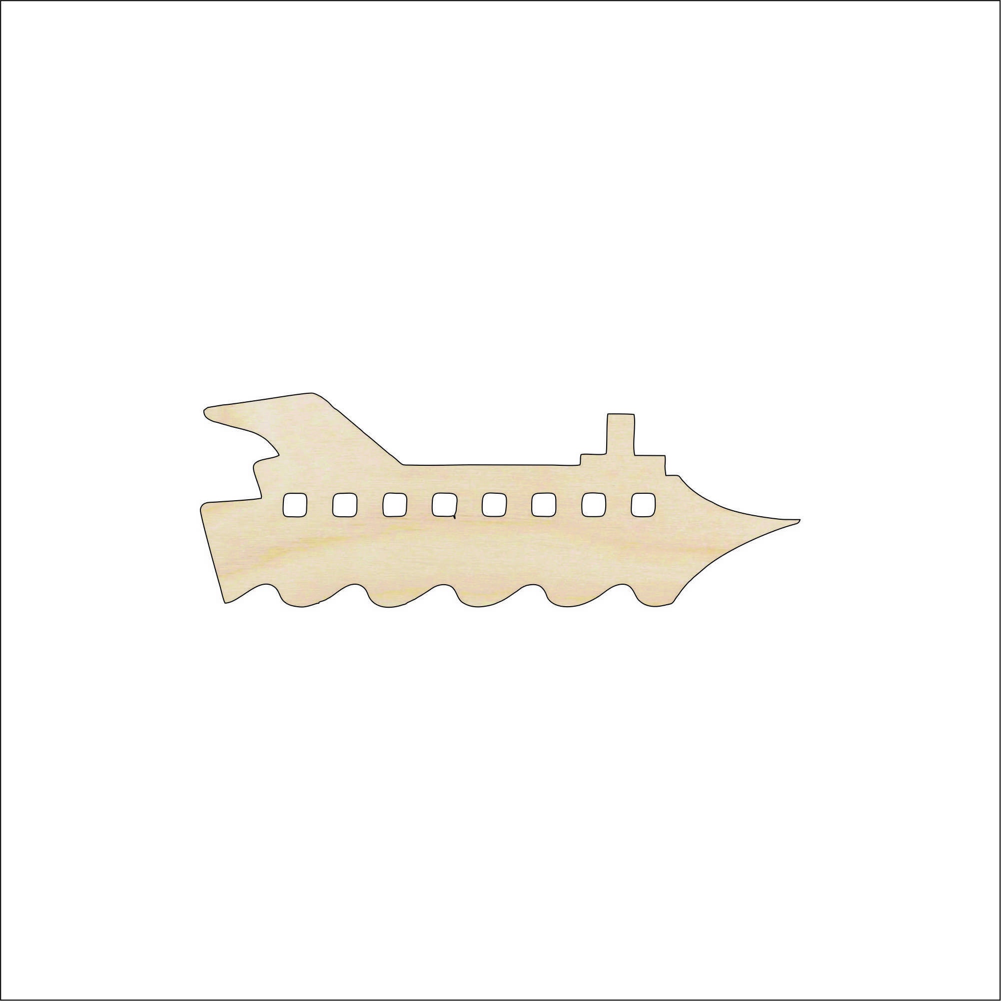 Boat - Laser Cut Out Unfinished Wood Craft Shape BOT22 Boat - Laser Cut Out Unfinished Wood Craft Shape BOT22
