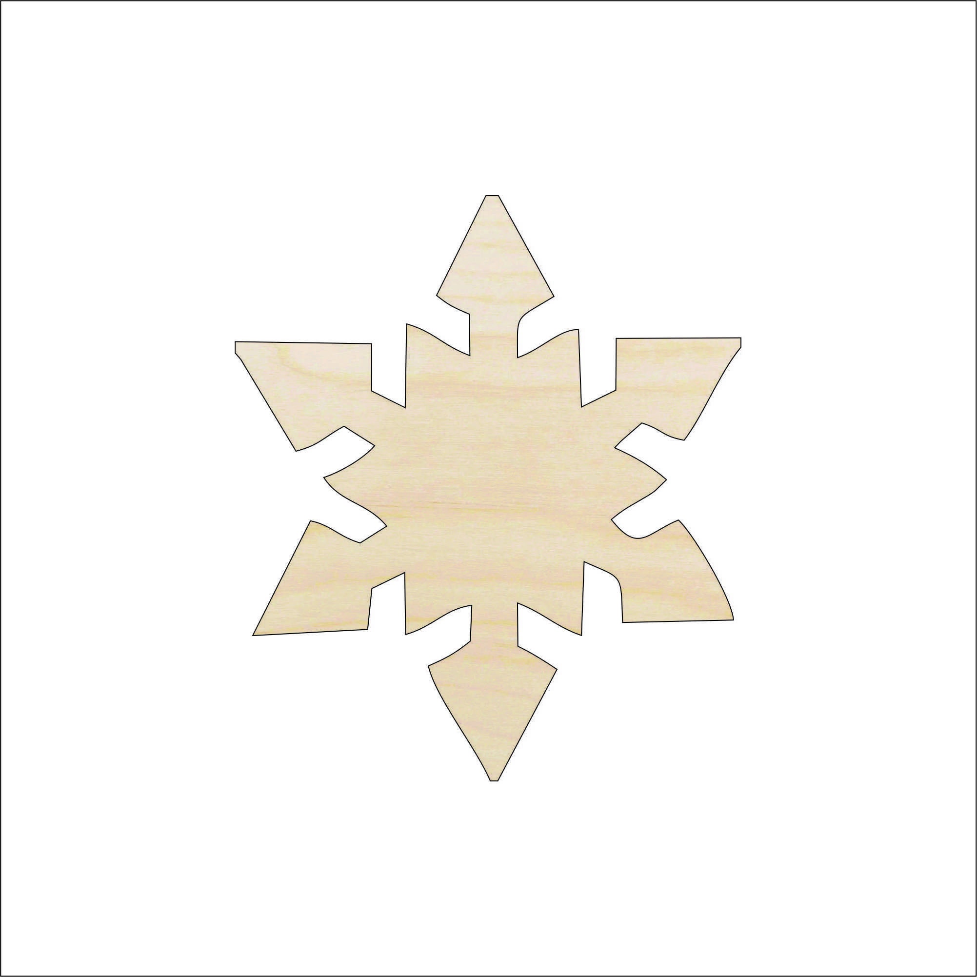 Snowflake - Laser Cut Out Unfinished Wood Craft Shape SNW20 Snowflake - Laser Cut Out Unfinished Wood Craft Shape SNW20
