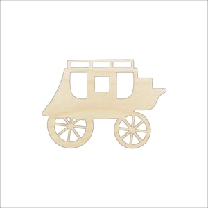 Carriage - Laser Cut Out Unfinished Wood Craft Shape WGN7 Carriage - Laser Cut Out Unfinished Wood Craft Shape WGN7