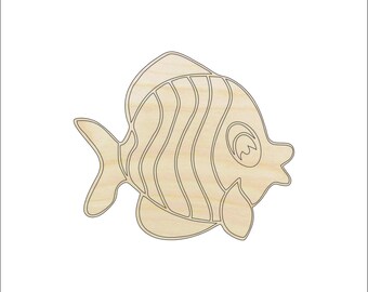Fish - Laser Cut Out Unfinished Wood Craft Shape FSH3 Fish - Laser Cut Out Unfinished Wood Craft Shape FSH3