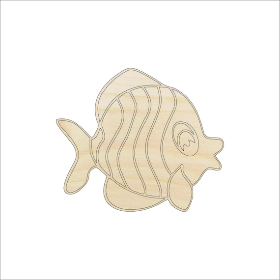 Fish - Laser Cut Out Unfinished Wood Craft Shape FSH3 Fish - Laser Cut Out Unfinished Wood Craft Shape FSH3