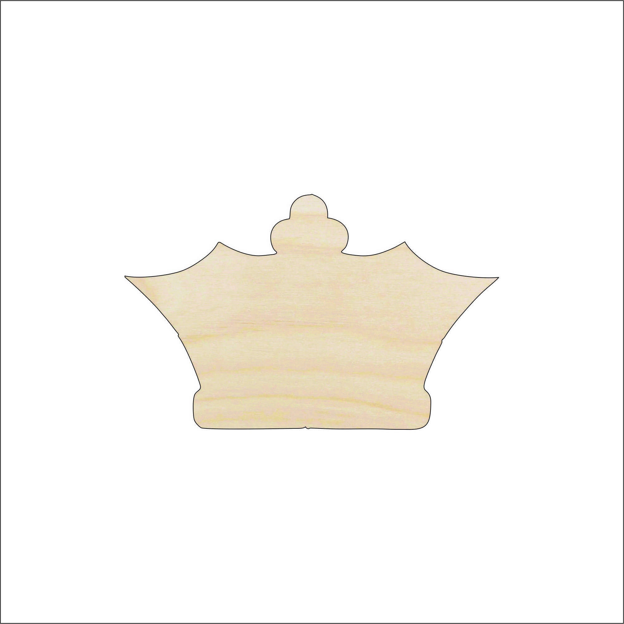 Crown - Laser Cut Out Unfinished Wood Craft Shape CLT24 Crown - Laser Cut Out Unfinished Wood Craft Shape CLT24