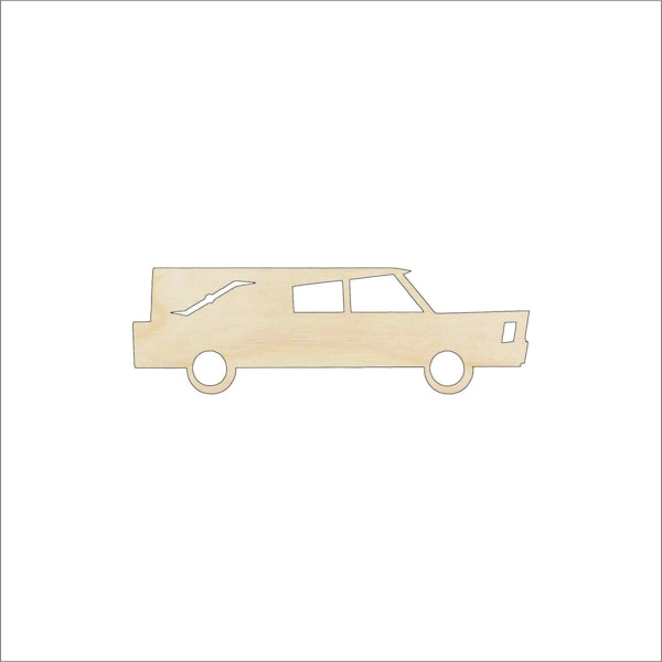 Car Hearse - Laser Cut Out Unfinished Wood Shape Craft Supply FAL25