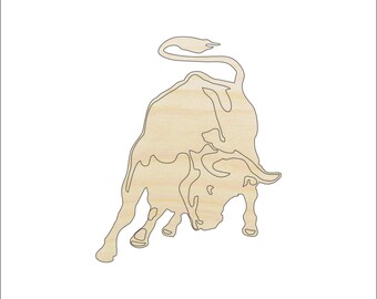 Cow - Laser Cut Out Unfinished Wood Shape Craft Supply COW4