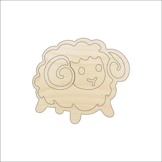 Sheep - Laser Cut Out Unfinished Wood Craft Shape SHP1 Sheep - Laser Cut Out Unfinished Wood Craft Shape SHP1