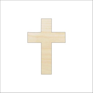 Cross - Wood Craft Shape Laser Cut Out & Unfinished DIY Craft Supply  REL59
