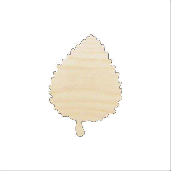 Leaf - Laser Cut Out Unfinished Wood Craft Shape LEF8 Leaf - Laser Cut Out Unfinished Wood Craft Shape LEF8