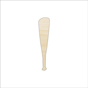 Baseball Bat - Wood Craft Shape Laser Cut Out & Unfinished DIY Craft Supply  SPT363