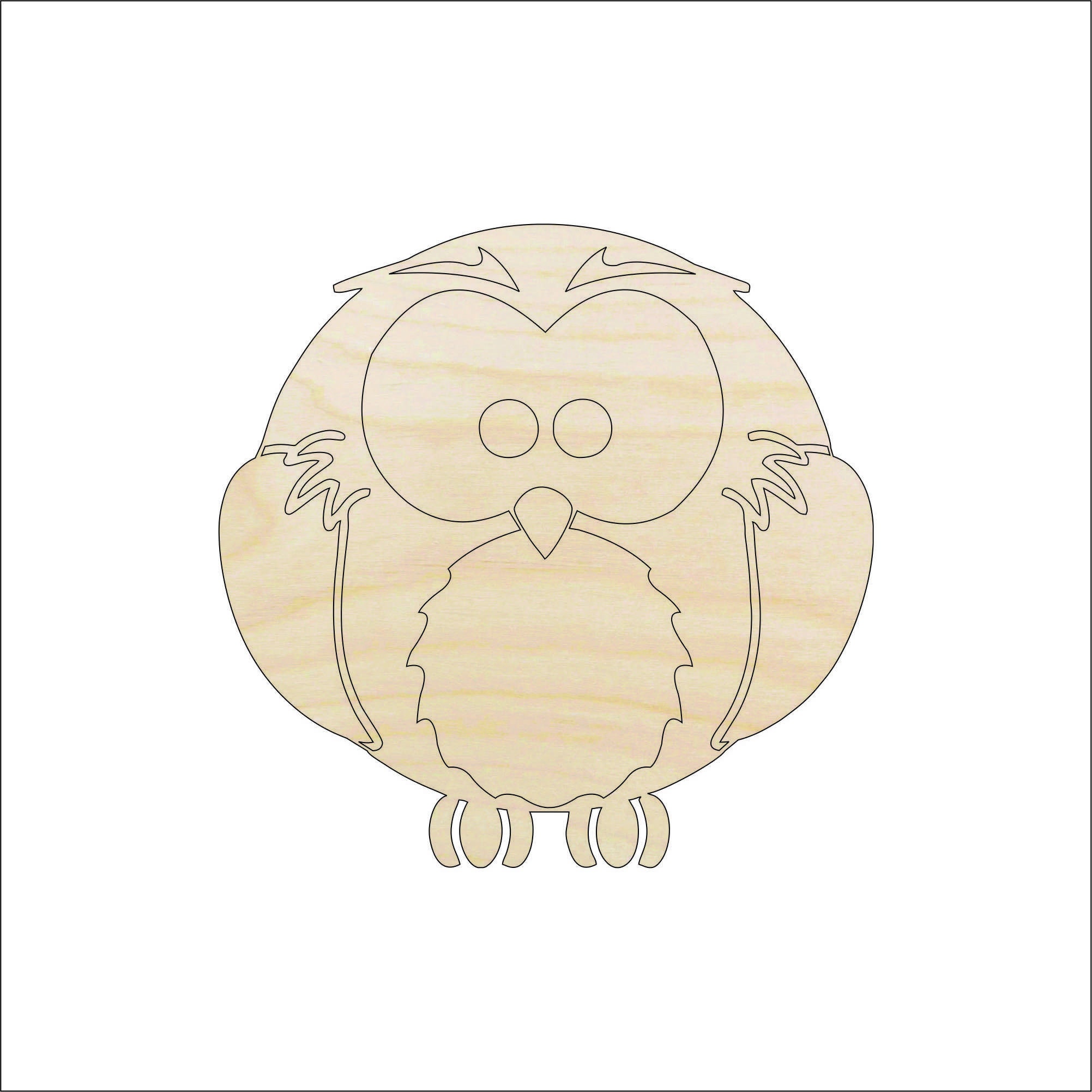 Bird Owl - Laser Cut Out Unfinished Wood Craft Shape BRD29 Bird Owl - Laser Cut Out Unfinished Wood Craft Shape BRD29