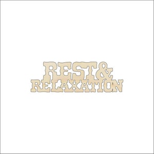 Word Rest & Relaxation - Laser Cut Out Unfinished Wood Craft Shape TRP16 Word Rest & Relaxation - Laser Cut Out Unfinished Wood Craft Shape TRP16