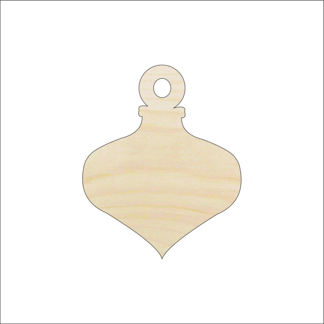 Bauble - Laser Cut Out Unfinished Wood Craft Shape XMS81 Bauble - Laser Cut Out Unfinished Wood Craft Shape XMS81