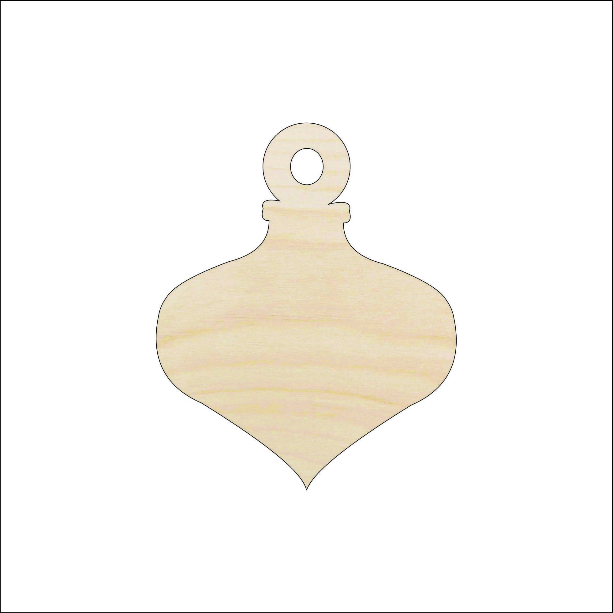 Bauble - Laser Cut Out Unfinished Wood Craft Shape XMS81 Bauble - Laser Cut Out Unfinished Wood Craft Shape XMS81