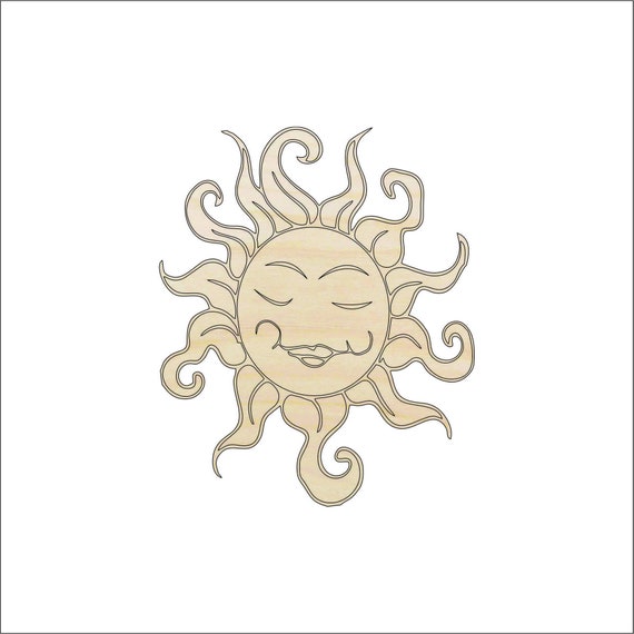 Sun - Laser Cut Out Unfinished Wood Craft Shape SKY22 Sun - Laser Cut Out Unfinished Wood Craft Shape SKY22