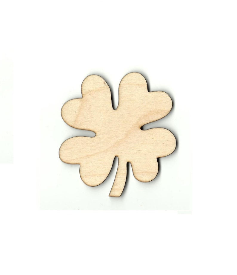 Clover Laser Cut Out Unfinished Wood Shape Craft Supply LEF17