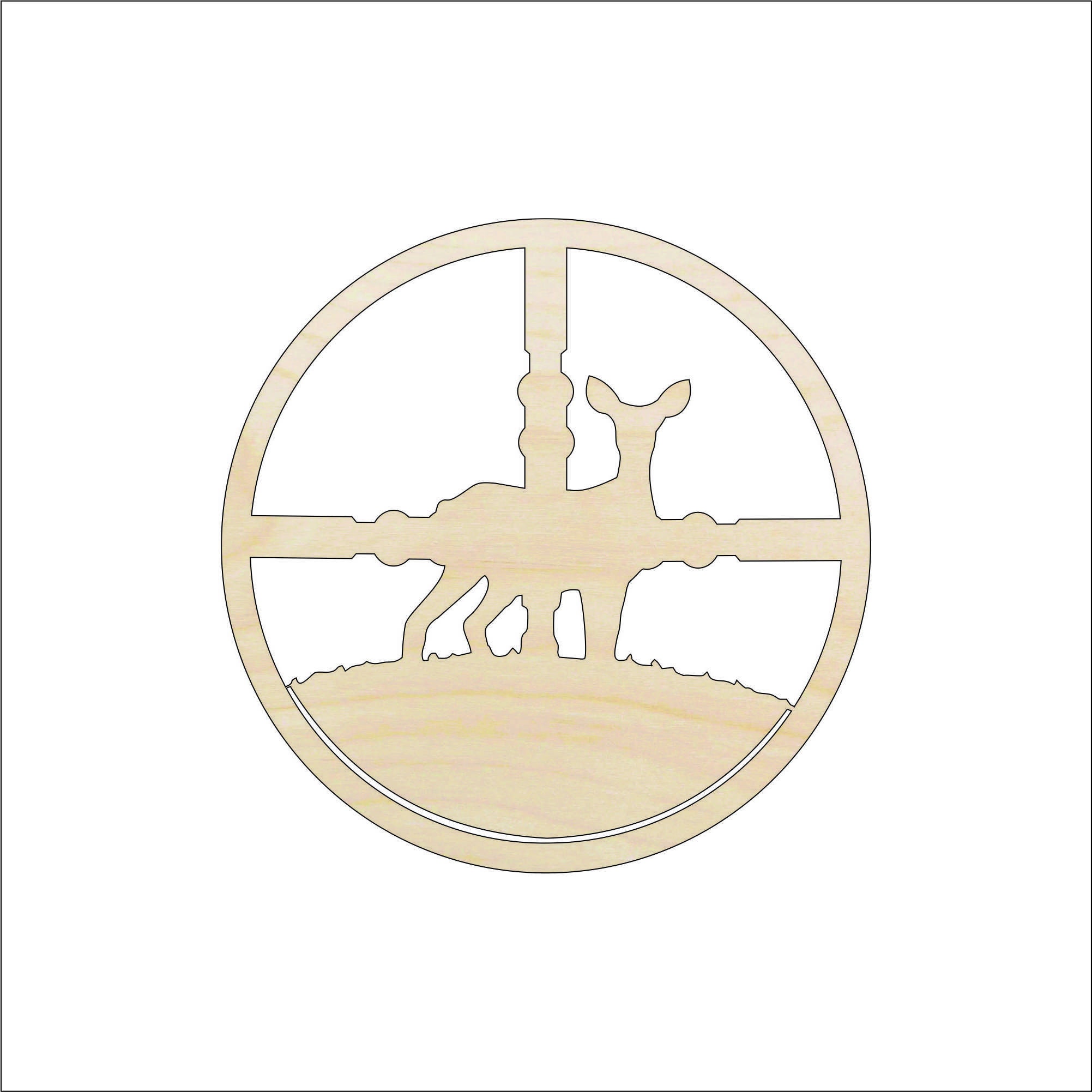 Deer - Laser Cut Out Unfinished Wood Craft Shape HNT7 Deer - Laser Cut Out Unfinished Wood Craft Shape HNT7