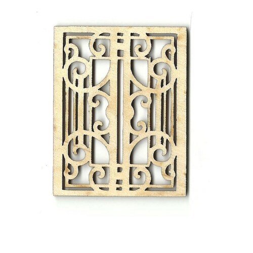 Decorative Panel Laser Cut Out Unfinished Wood Shape Craft Etsy