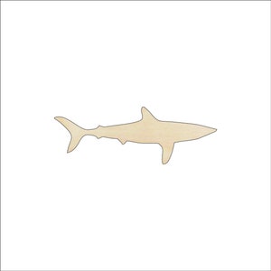 Shark - Laser Cut Out Unfinished Wood Craft Shape SEA92 Shark - Laser Cut Out Unfinished Wood Craft Shape SEA92