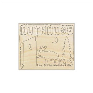 Scene Moose - Laser Cut Out Unfinished Wood Craft Shape MUS20 Scene Moose - Laser Cut Out Unfinished Wood Craft Shape MUS20