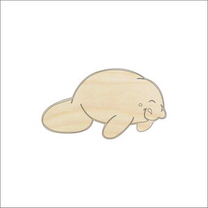 Manatee - Laser Cut Out Unfinished Wood Craft Shape SEA34 Manatee - Laser Cut Out Unfinished Wood Craft Shape SEA34