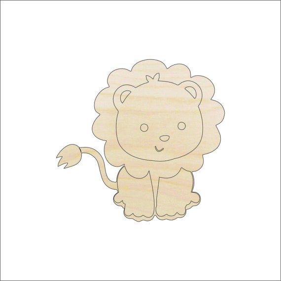 Cat Lion - Laser Cut Out Unfinished Wood Craft Shape CAT37 Cat Lion - Laser Cut Out Unfinished Wood Craft Shape CAT37