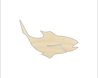 Fish - Laser Cut Out Unfinished Wood Craft Shape FSH30 Fish - Laser Cut Out Unfinished Wood Craft Shape FSH30