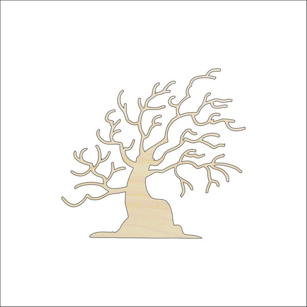 Tree - Laser Cut Out Unfinished Wood Shape Craft Supply TRE48