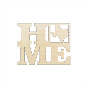 State Texas Home - Laser Cut Out Unfinished Wood Craft Shape STAT40 State Texas Home - Laser Cut Out Unfinished Wood Craft Shape STAT40